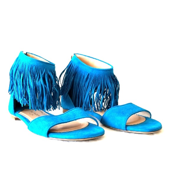 paul andrew for j crew Shoes - Paul Andrew for J Crew | suede | blue | fringe |
